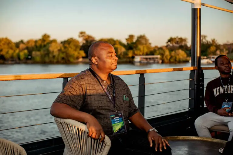 Topham Hojane Audit Consult partner relaxing at RMS Africa Regional Conference Livingstone Zambia